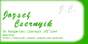 jozsef csernyik business card
